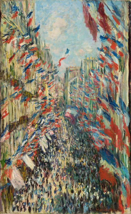 Claude Monet. La Rue Montorgueil, à Paris. Fête du 30 juin 1878. 1878