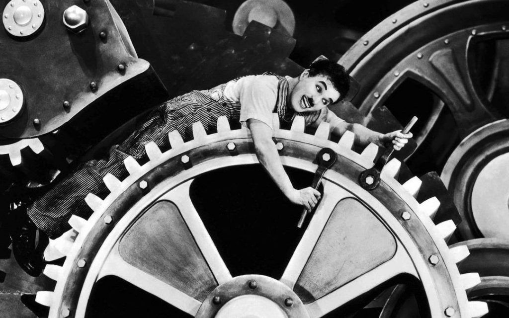 Crédit : Charlie Chaplin dans Les temps modernes, 1936