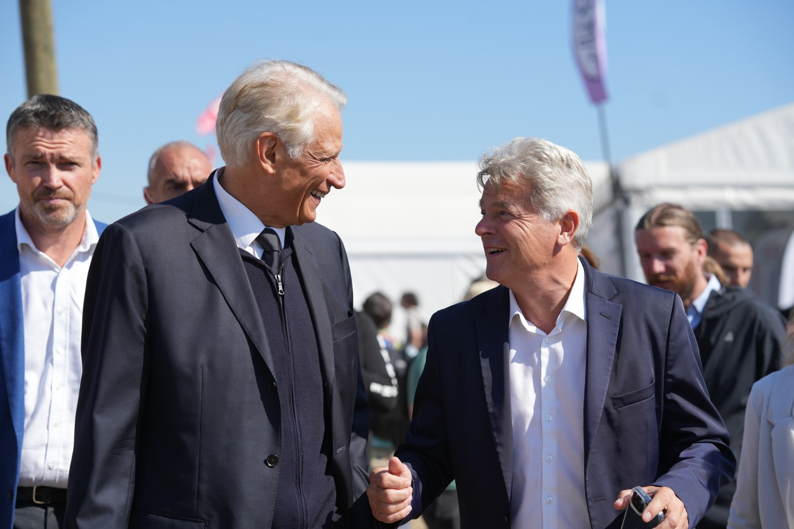 Fabien Roussel et Dominique de Villepin à la Fête de l'Humanité