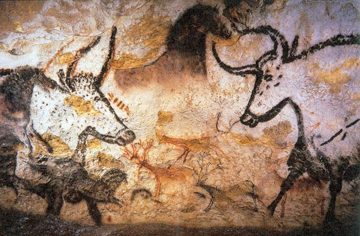 Aurochs représentés dans la grotte de Lascaux.