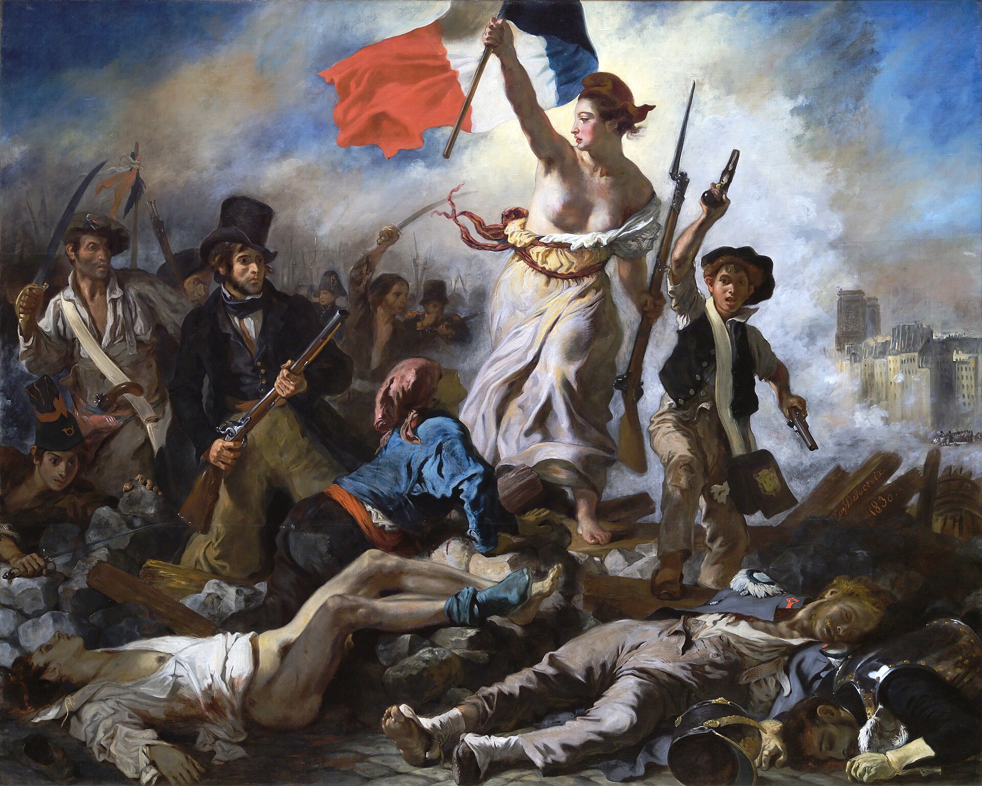 La liberté guidant le peuple, Eugène Delacroix, 1830